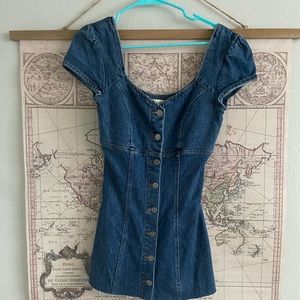 reformation denim dress